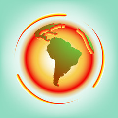 Global warming abstract vector