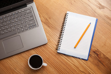 Coffee laptop notebook