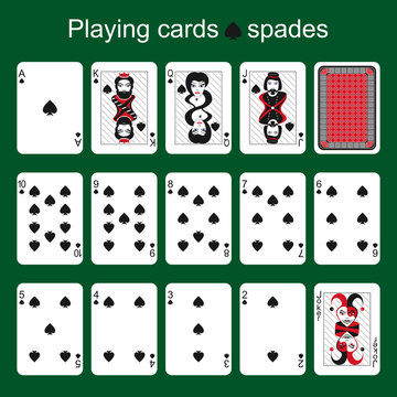 Playing cards. Spades