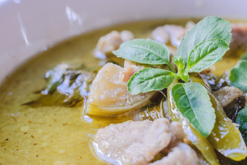 green curry with pork