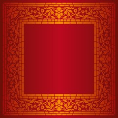 wedding card design, paisley floral pattern , India