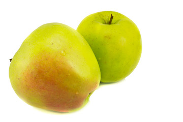 two apples isolated on white background