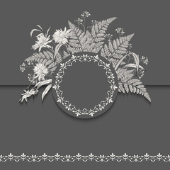 Vector Floral Romantic Card