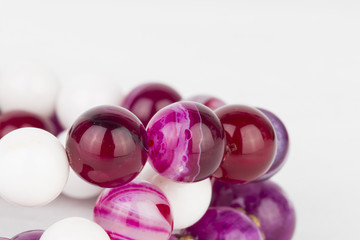 Homemade bead jewelry - Stock Image.