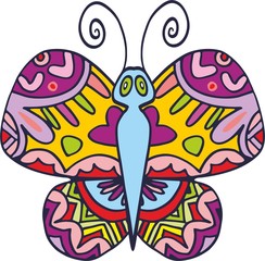 векторная яркая бабочка