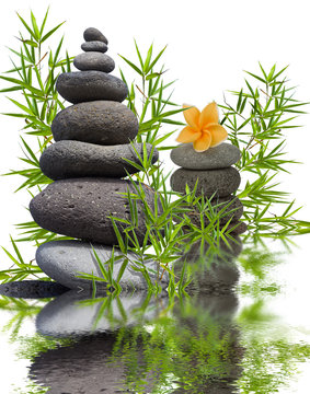  galets zen et bambous asiatiques