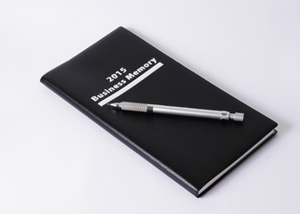 2015 Business memory book on white background