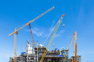 Industrial plants are currently under construction with many tow