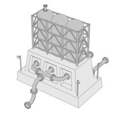 2d illustration of Coker Unit