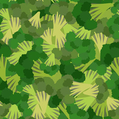 Fototapeta na wymiar Broccoli pattern. Seamless background with green broccoli. Vecto