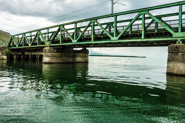 Obraz premium Bridge construction, Skadar lake, Montenegro