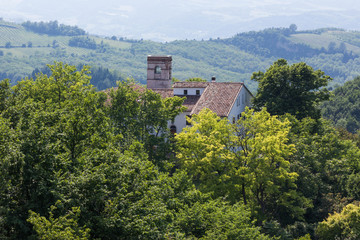 Obraz premium Pieve Santa Maria Assunta in Tiberiaco , Eremo di monte Mauro