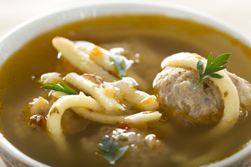 Soup with meatballs