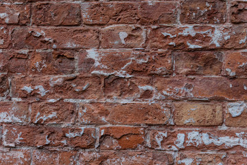 Texture. Brick. Wall. A background with attritions and cracks