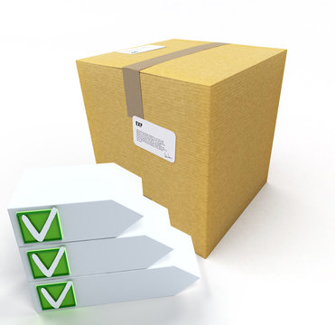 Box with checklist