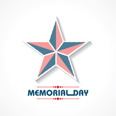 Creative memorial Day Greeting stock vector
