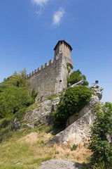 Fototapeta na wymiar Torre Guaita particolare , Repubblica di San Marino