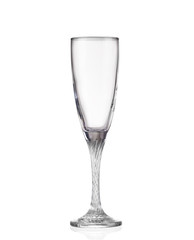 Empty glass silhouette on white background