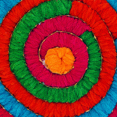 Multicolored acrylic yarn as background texture