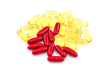 fish oil capsules  and vitamins
