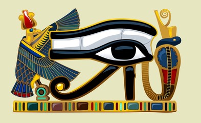 Eye of Horus vector graphics - obrazy, fototapety, plakaty
