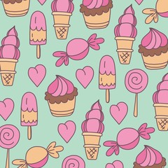 candy shop pattern vector design