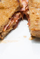 bacon and cheese sandwich