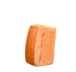 White bread loaf isolated on white background