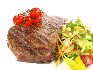 Steak mit Salat