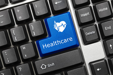Conceptual keyboard - Healthcare (blue key)