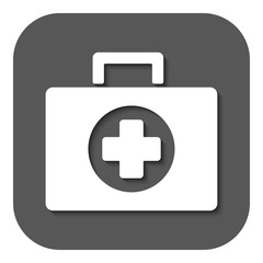 The medicine chest icon. Ambulance symbol. Flat