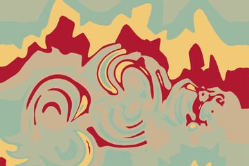 Fototapeta premium Colorful abstract drawing - background is partially blurred