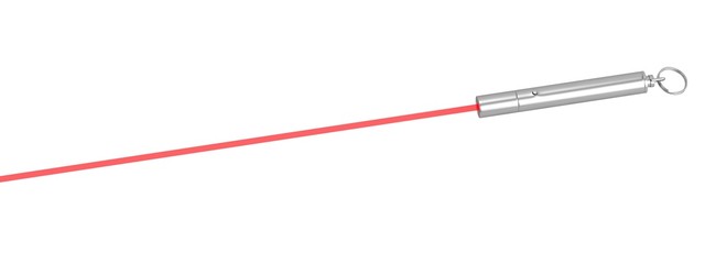 3d render of laser pointer