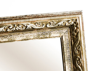 Frame of mirror close up