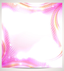 pink bright glow waves