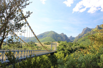 Pont suspendu, tarassac, languedoc