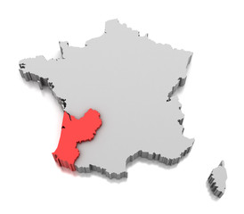 Map of Aquitaine