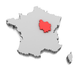 Map of Burgundy