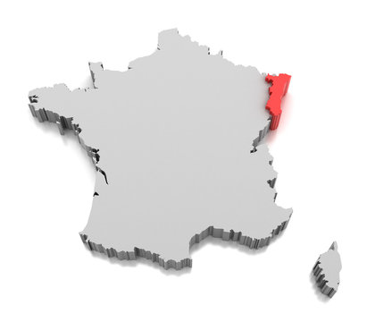 Map of Alsace