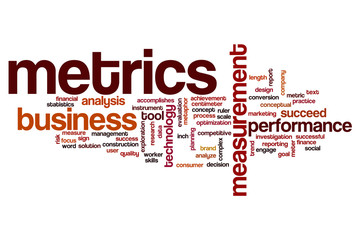 Metrics word cloud concept