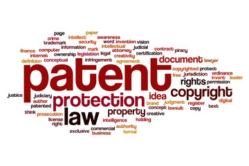 Patent word cloud concept