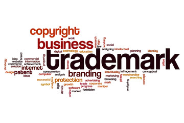 Trademark word cloud concept