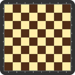 Chessboard with grey frame