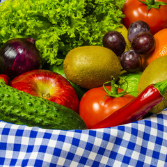 Composition of fresh fruits and vegetables