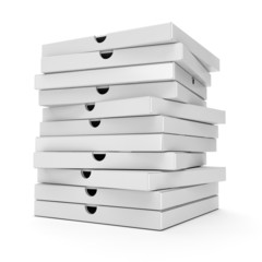 3d stack of pizza boxes
