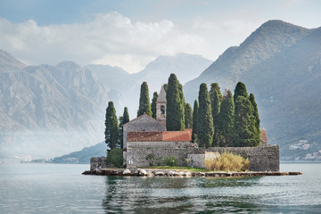 Naklejka premium Perast, Kotor bay, Montenegro, Adriatic sea.