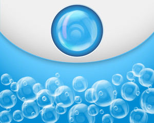 SPA aqua jacuzzi background with soap bubbles