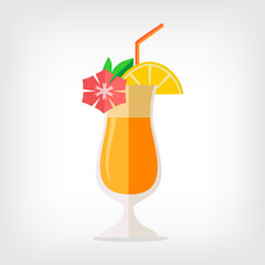 Vector cocktail flat illustration