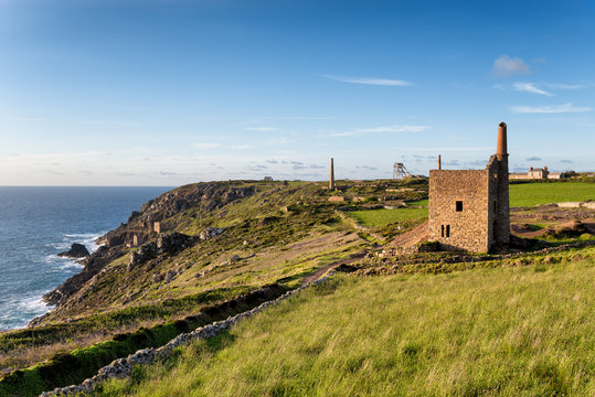 Mines at Botallack in Cornwall