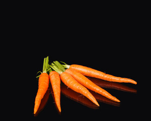 Carrots and juice in a glass